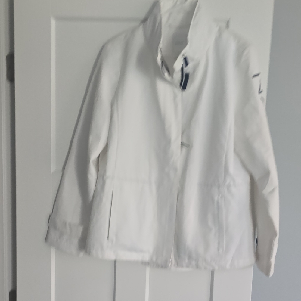 Nautica White Jacket with Navy Accents